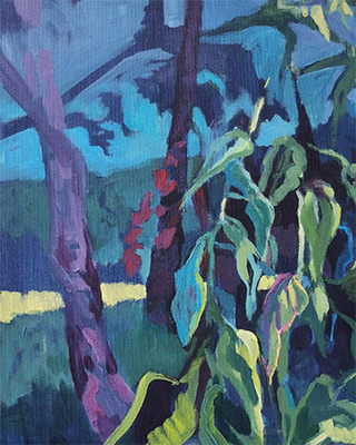 desnudos, 2022, Acryl auf Leinwand, 40 x 30 cm