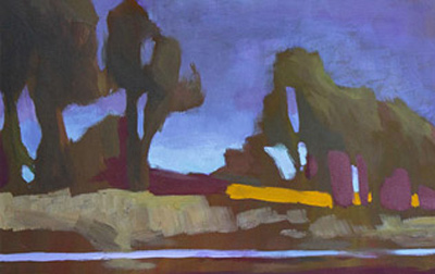 Gestalten I, 2020, Acryl auf Leinwand, 50 x 60 cm