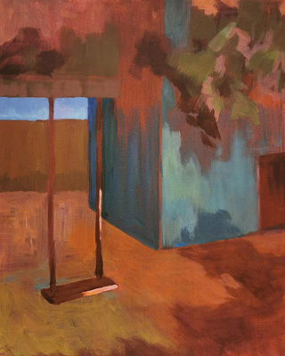 Häng lose, 2022, Acryl auf Leinwand, 50 x 40 cm