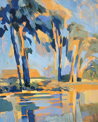 Kallmünz II, 2021, Acryl auf Leinwand, 50 x 40 cm