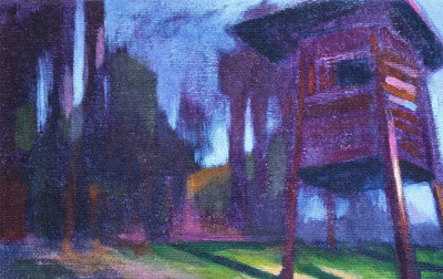 Kontrahenten, 2020, Acryl auf Leinwand, 19 x 29 cm