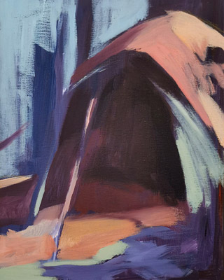 Parasite II, 2021, Öl auf Leinwand, 40 x 30 cm