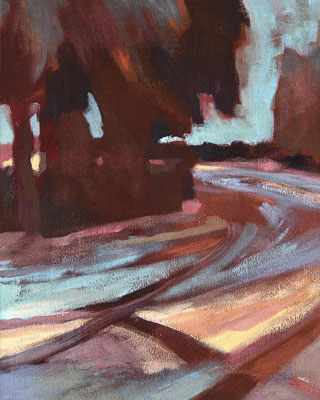 Spuren, 2020, Acryl auf Leinwand, 40 x 30 cm